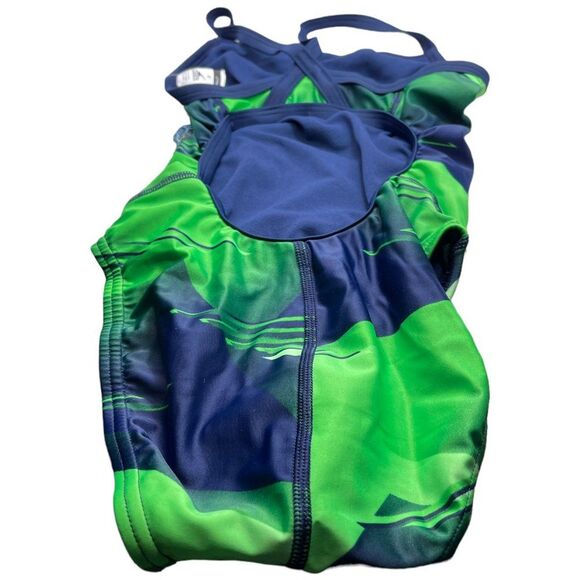 Speedo FL Lane Game Flyback Blue Green 421 Competitive XS 30 NWT Pro LT - Picture 8 of 16